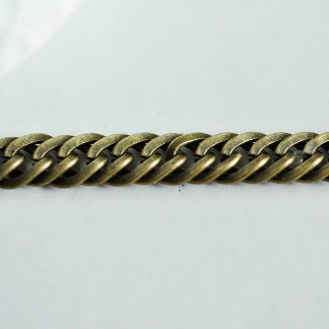 EP Grosse chaine bronze, création de bijoux, Chaine plate bronze, fourniture créative, grosse chaine, chaine bronze,maille 6mm, 1 mètre-G1929