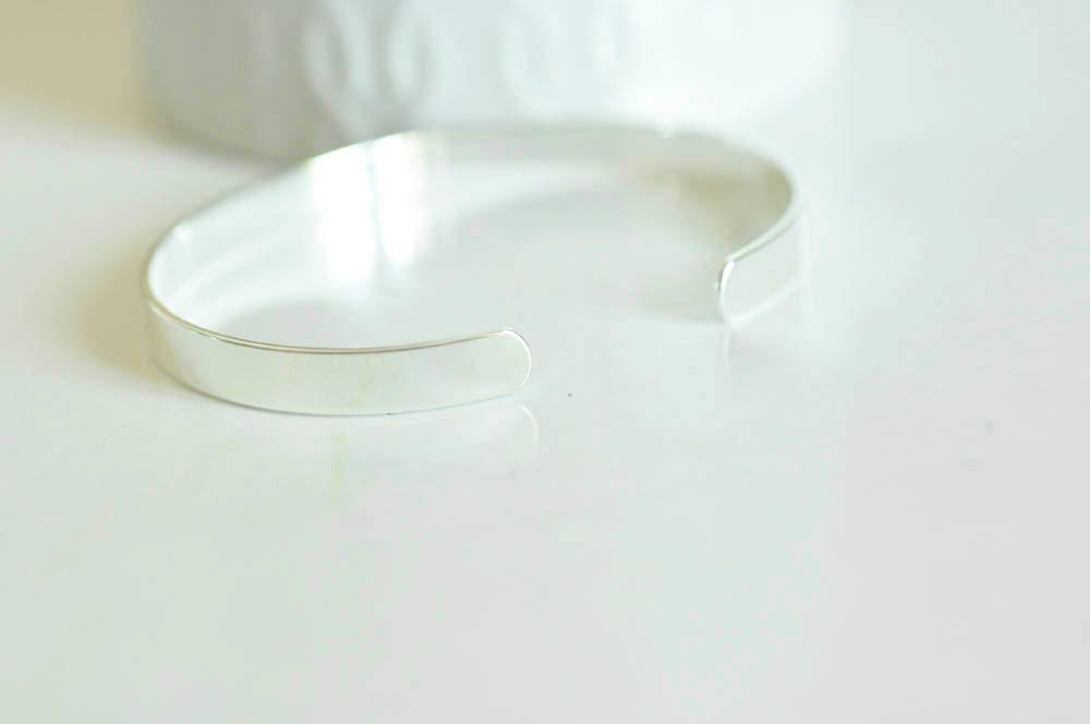 EP Manchette réglable laiton Plaqué argent 925, fournitures créatives, bracelet argent, création bijoux, plaqué argent,argent 925, 6mm