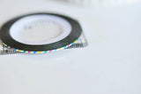 EP Masking tape ongles rayé multicolore,outil manucure,masking tape,adhésif papier, scrapbooking,nail art, décoration,1mm x 20mètres,G2533