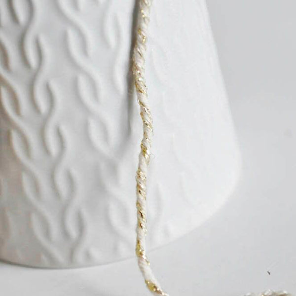 EP NE PAS RENOUVELER Cordon blanc or, fabrication bijoux, création bijoux,ruban mariage,fourniture créative, scrapbooking, largeur 2.5mm, longueur 5 mètres-G1164