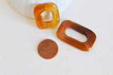 EP NE PAS RENOUVELER Pendentif rectangle agate, pendentif pierre agate naturelle, 40mm, x1 G0715