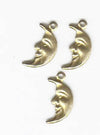 EP OFF Pendentif lune en laiton doré
