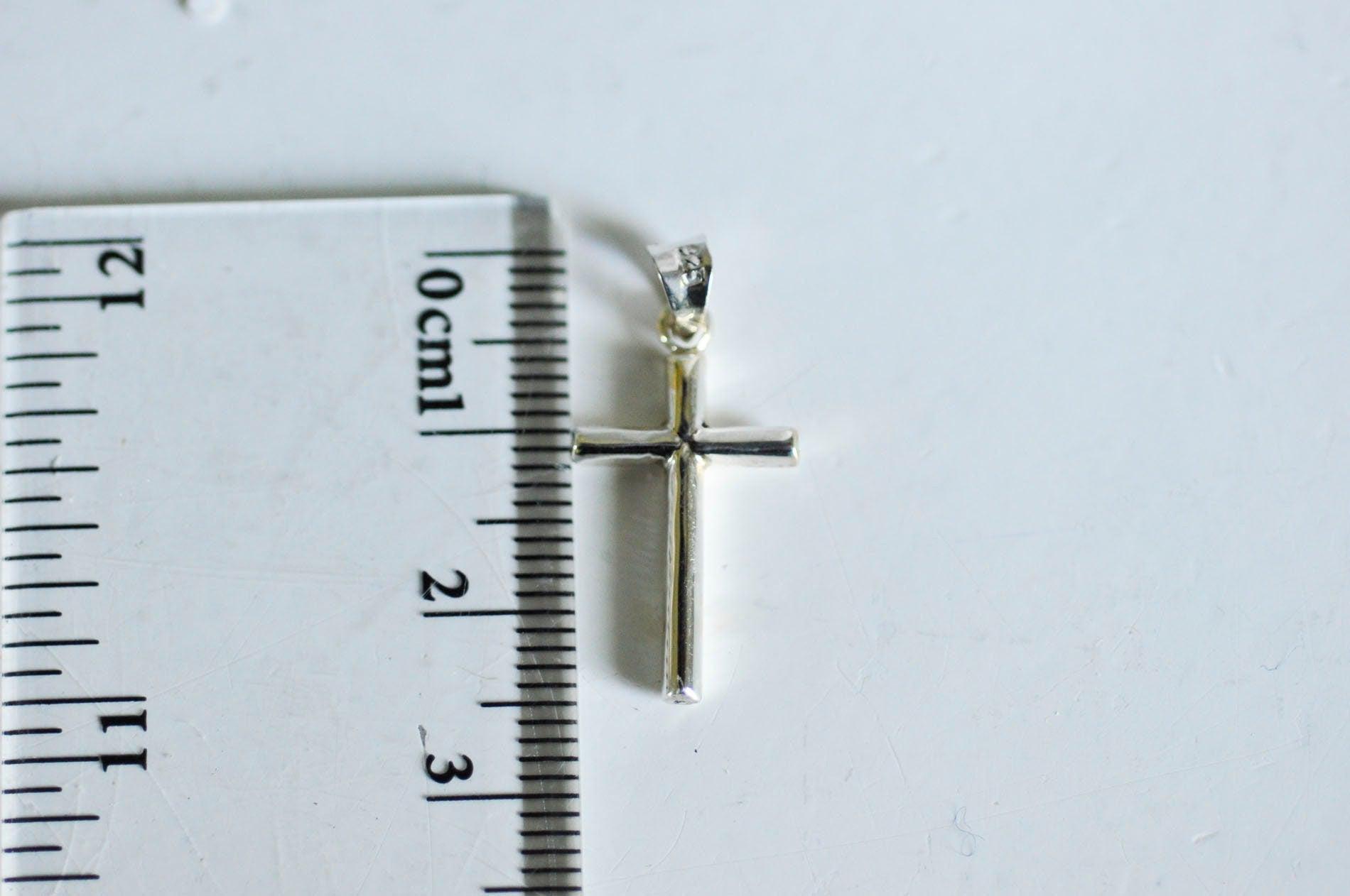 EP Pendentif Croix argent massif,pendentif religieux,c,création collierroix communion,argent 925, création bijoux,25mm-G1328