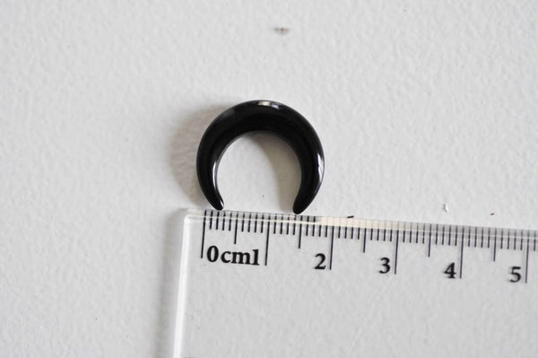 EP Pendentif Lune agate noire,creation bijou, Pendentif bijoux,pendentif pierre, pierre naturelle, agate naturelle, pierre non percee,20mm