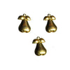 EP Pendentif Poire en laiton brut doré