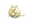 EP Pendentif Séparable Best Friends BFF en laiton brut 1.5cm