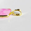 EP Pendentif agate rose doré 38mm, x1 (G1308)