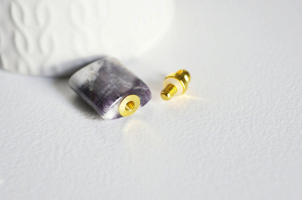 EP Pendentif bouteille parfum améthyste naturelle,pendentif pierre naturelle,pendentif collier,pendentif améthyste Naturelle,33mm, x1,G2791