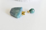 EP Pendentif bouteille parfum quartz vert naturel 39mm, x1,G2792