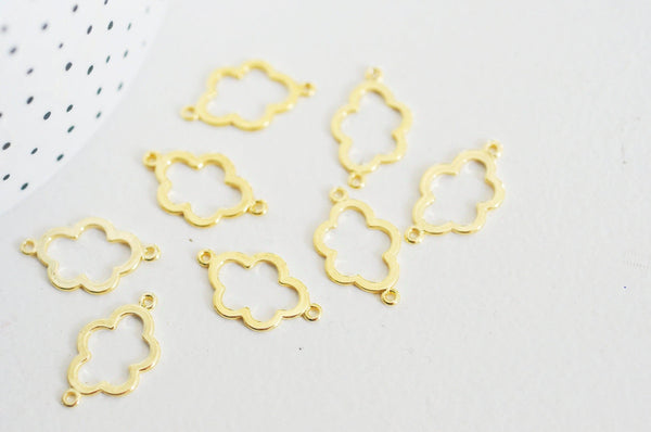 EP Pendentif connecteur nuage doré 16K, connecteurs laiton, pendentif enfance,création bijoux,apprêts dorés,16mm, x1 G5002