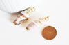 EP Pendentif coquillage beige spirale doré, pendentif doré,Pendentif coquillage bijoux,coquillage bijou,coquillage or,38mm, x1,G2665