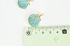 EP Pendentif coquillage doré bleu ciel 24.5mm,x 2,G2958