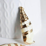 EP Pendentif coquillage naturel spirale doré, fourniture créative, pendentif doré, création bijoux, coquillage bijou,coquillage or, 40mm-G667
