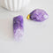 EP Pendentif cristal violet, fournitures créatives,pendentif pierre, support doré, création bijoux, pierre naturelle,quartz rose,quartz naturel