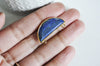 EP Pendentif demi-lune lapis lazuli,creation bijou, Pendentif bijoux,pendentif pierre, pierre naturelle,lapis nature,36mm-G1118