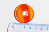 EP Pendentif donut cornaline naturelle 35mm, x1 (G3977)