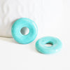 EP-Pendentif donut turquoise sinkiang naturelle teinté 20mm, x1 (G2531)