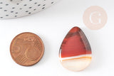 EP Pendentif goutte cornaline naturelle 24-28mm, x1 G4871