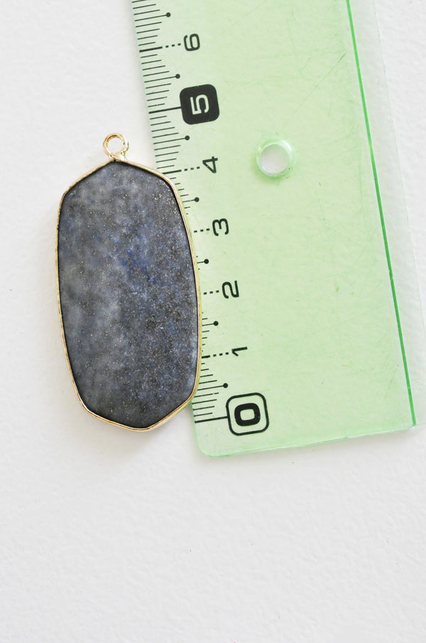 EP Pendentif hexagone lapis lazulis,Pendentif pour bijoux, pendentif pierre, pierre naturelle, pendentif bleu,lapis lazulis naturel,49mm,G2816