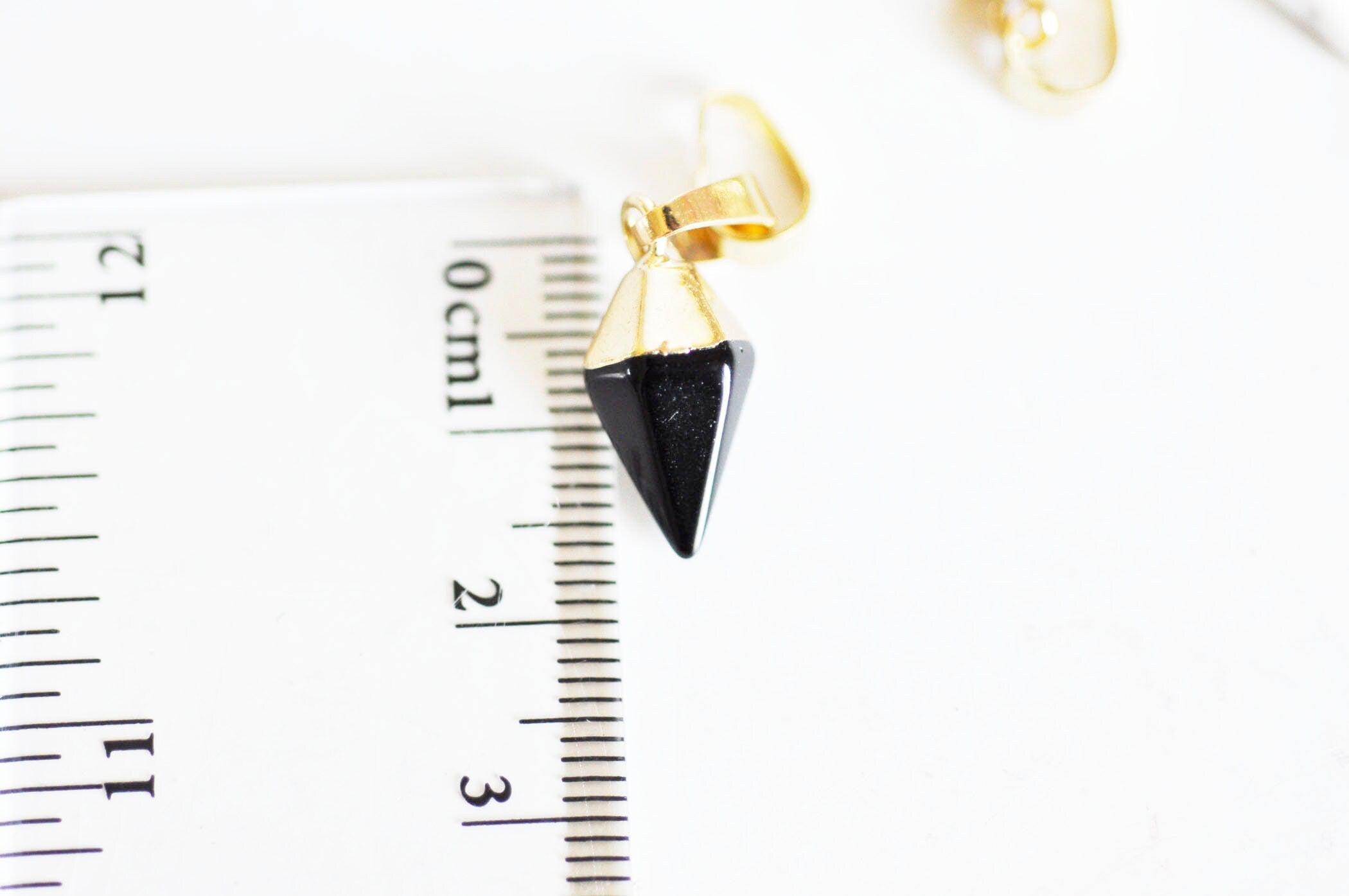 EP Pendentif howlite blanche jade noir 21mm x1 (G2620)