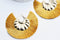 EP Pendentif large pompon fil doré support doré 85-92mm, x2 G4532