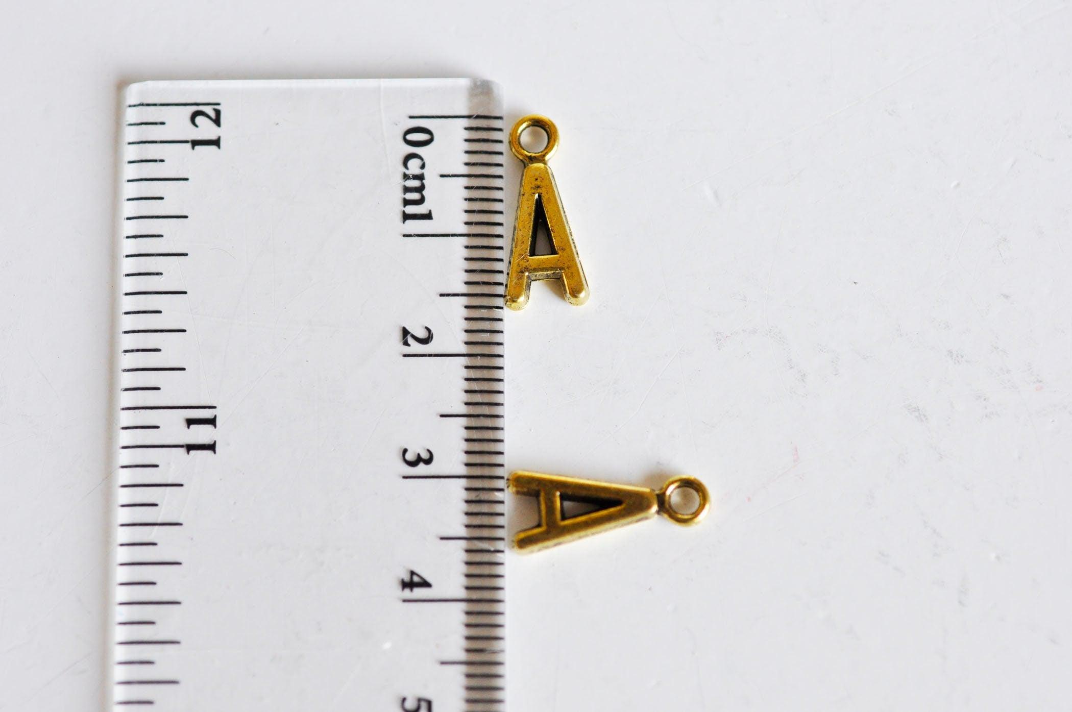 EP Pendentif lettre pour A doré, fourniture créative, alphabet,pendentif lettre alphabet,argent tibétain doré,création bijoux,x 10, 16mm