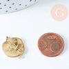 EP-Pendentif médaille oeil acier doré inoxydable 22.5mm, un joli pendentif pour la création de bijoux DIY, x1 G6333