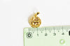 EP Pendentif médaille ronde capricorne laiton doré 18K 16.5mm, x1 (G5333)