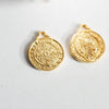 EP Pendentif médaille rondes Saint Benoit, fournitures créatives, pendentif doré, médaillon,laiton doré, création bijoux, médaille or ,2.1cm