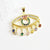 EP-Pendentif oeil doré cristal zircon coloré, porte-bonheur en laiton doré mauvais oeil pour création bijoux,28mm, x1,G3375
