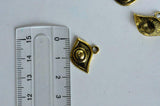 EP Pendentif oeil vieil or,pendentif doré, porte-bonheur,mauvais oeil,argent tibétain doré,création bijoux,x 10,4.5cm-G718