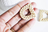EP-Pendentif osier tressé naturel 35-39mm, X2 G3119