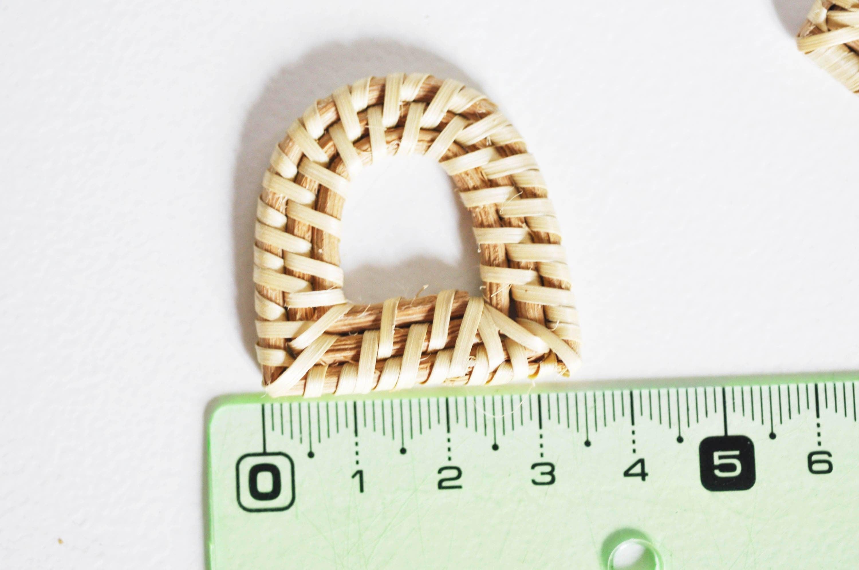EP-Pendentif osier tressé naturel 35-39mm, X2 G3119