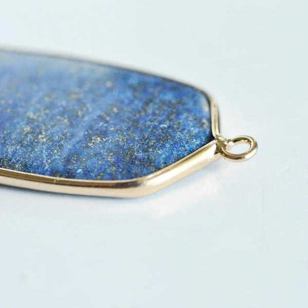 EP Pendentif ovale lapis lazulis,Pendentif pour bijoux, pendentif pierre, pierre naturelle, pendentif bleu,lapis lazulis naturel,49mm - G365