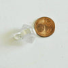 EP Pendentif pointe cristal transparent,fourniture créative,pendentif bijoux, pendentif pierre, pendentif cristal,pendentif argenté,22mm,G2484