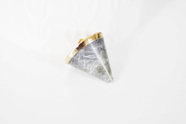 EP Pendentif pointe labradorite naturelle24mm, x1 (G2117)