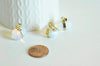 EP Pendentif pointe opalite,fourniture créative,pendentif bijoux, pendentif pierre,opalite, pendentif opale,22mm-G93
