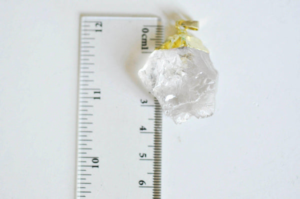 EP Pendentif quartz, fournitures créatives,quartz naturel pierre brute, création bijoux, pendentif doré, creation bijoux, pierre naturelle-G832