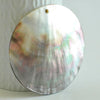 EP Pendentif rond nacre ,fourniture créative, pendentif coquillage, coquillage marron, coquillage naturel,création bijoux, 80mm,-G1223