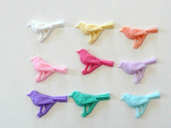 EP Pendentifs oiseau plastique, fournitures créatives, bijoux enfants, fabrication bijoux, atelier enfant, perles multicolores, unité