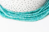 EP Perle abacus jade teinté bleu turquoise 4x2mm,fil de 38,35 cm G4710