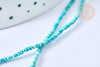 Perle abacus turquoise naturelle 1mm, x1 fil de 30cm (G7224)