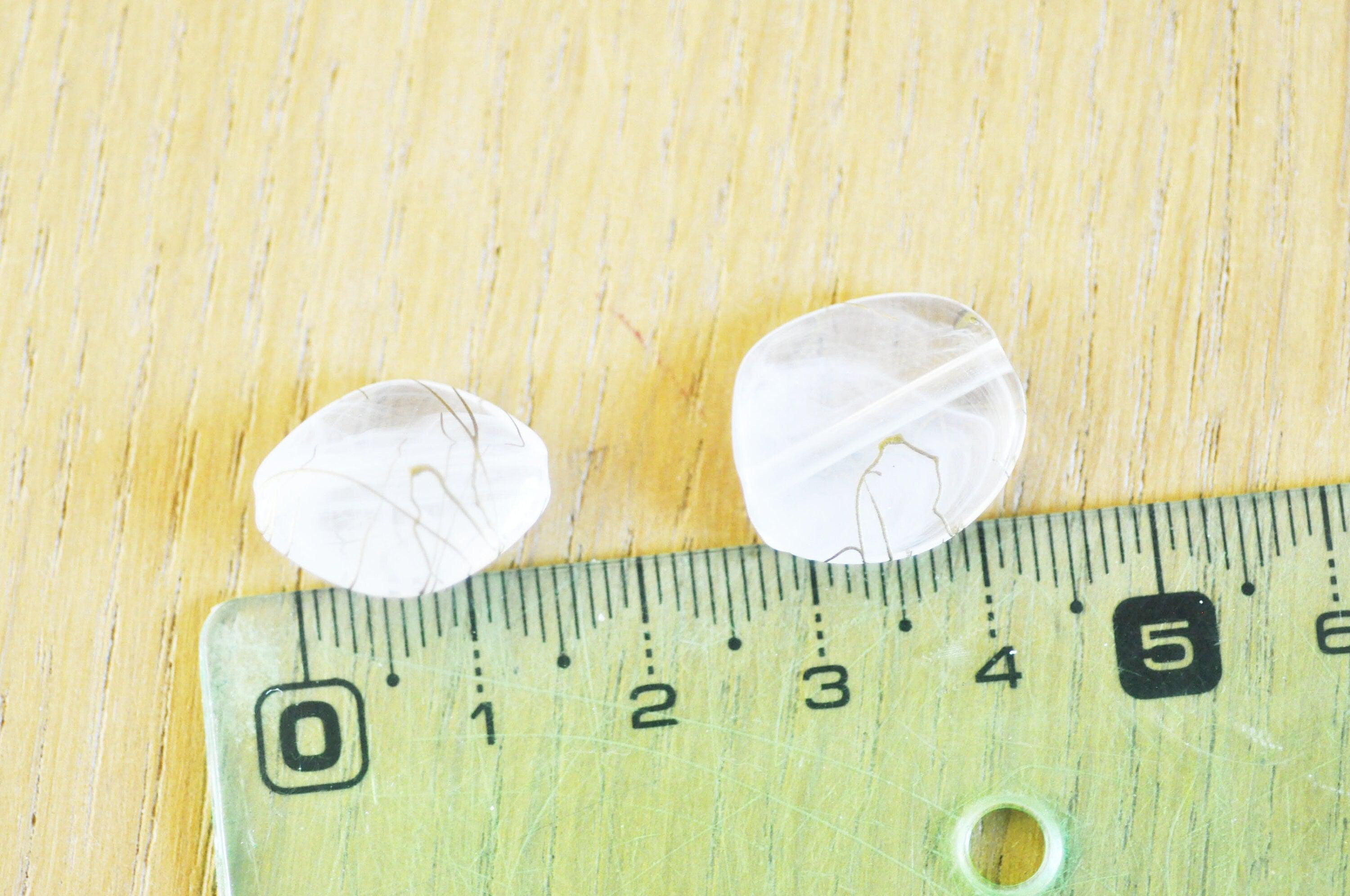 EP -Perle acrylique transparent or 13.5-27mm, x 10 G5367