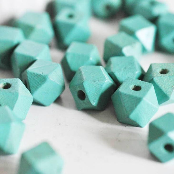EP Perle bois vert hexagonale,fournitures créatives, perles bois,création bijoux,perle hexagone,Perles géométriques,11mm, x 5- G6052