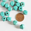 EP Perle bois vert hexagonale,fournitures créatives, perles bois,création bijoux,perle hexagone,Perles géométriques,11mm, x 5- G6052