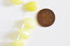 EP Perle goutte jadeite jaune facetté 15mm,x 4-G2298