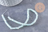 EP-Perle heishi nacre naturelle bleu turquoise pastel 3x4mm, x1 fil de 20 cm (G4774)