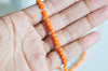 EP Perle jade orange naturelle facette 4mm, x1 fil de 90 perles G0270