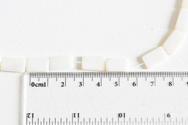 EP Perle rectangle nacre blanche naturelle 14mm, x5 (G1074)