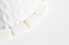 EP Perle rectangle nacre blanche naturelle 14mm, x5 (G1074)